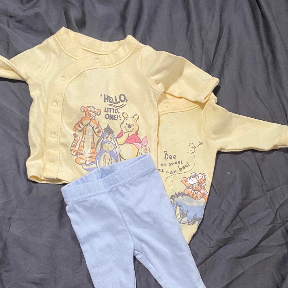 Disney Baby Yellow Newborn Outfit
